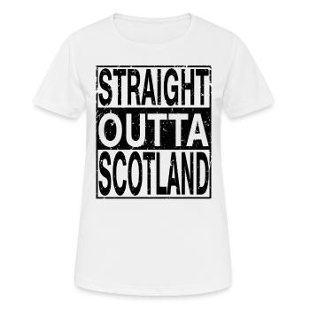 Schottland Straight outta Schottland - Frauen T-Shirt atmungsaktiv - Weiß - Vorne - AI Model Female 172 dark (172cm)