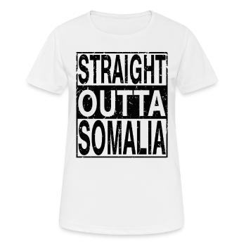 Somalia Straight outta Somalia - Women's Breathable T-Shirt - white - Front - AI Model Female 172 dark (172cm)