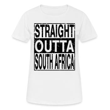 South Africa Straight outta South Africa - Women's Breathable T-Shirt - white - Front - AI Model Female 172 dark (172cm)