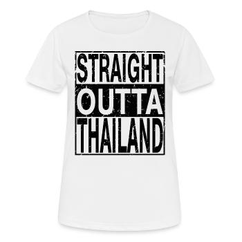 Thaïlande Straight outta Thaïlande - T-shirt respirant Femme - blanc - Devant - AI Model Female 172 dark (172cm)