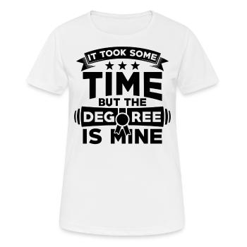 Peine de graduation - T-shirt respirant Femme - blanc - Devant - AI Model Female 172 dark (172cm)