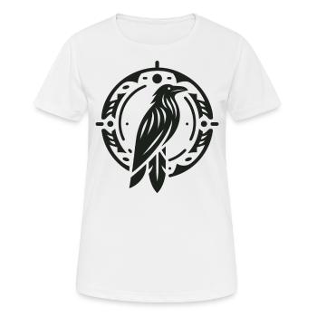 Rabe Indianer Tierkreiszeichen - Frauen T-Shirt atmungsaktiv - Weiß - Vorne - AI Model Female 172 dark (172cm)
