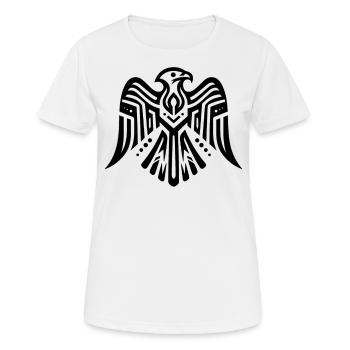 Falke Indianer-Tierkreis - Frauen T-Shirt atmungsaktiv - Weiß - Vorne - AI Model Female 172 dark (172cm)