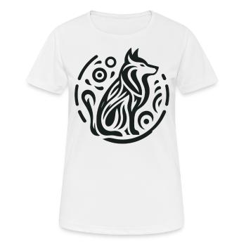 Wolve Indianer-Tierkreiszeichen - Frauen T-Shirt atmungsaktiv - Weiß - Vorne - AI Model Female 172 dark (172cm)
