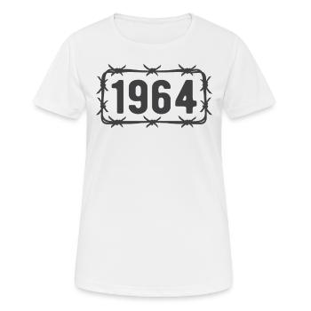 Geburtstag Vintage 1964 Stacheldraht - Frauen T-Shirt atmungsaktiv - Weiß - Vorne - AI Model Female 172 dark (172cm)