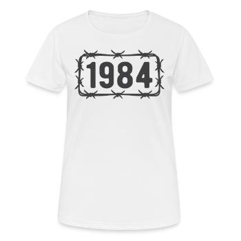 Geburtstag Vintage 1984 Stacheldraht - Frauen T-Shirt atmungsaktiv - Weiß - Vorne - AI Model Female 172 dark (172cm)