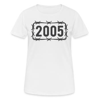Geburtstag Jahrgang 2005 Stacheldraht - Frauen T-Shirt atmungsaktiv - Weiß - Vorne - AI Model Female 172 dark (172cm)