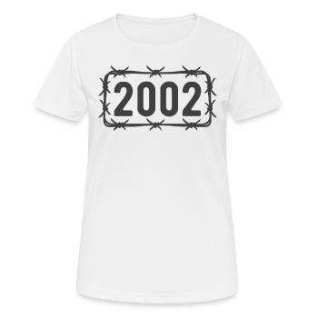 Geburtstag Jahrgang 2002 Stacheldraht - Frauen T-Shirt atmungsaktiv - Weiß - Vorne - AI Model Female 172 dark (172cm)