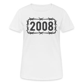 Geburtstag Jahrgang 2008 Stacheldraht - Frauen T-Shirt atmungsaktiv - Weiß - Vorne - AI Model Female 172 dark (172cm)