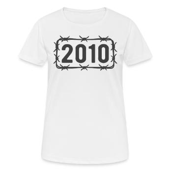 Geburtstag Jahrgang 2010 Stacheldraht - Frauen T-Shirt atmungsaktiv - Weiß - Vorne - AI Model Female 172 dark (172cm)