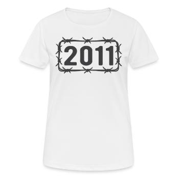 Geburtstag Jahrgang 2011 Stacheldraht - Frauen T-Shirt atmungsaktiv - Weiß - Vorne - AI Model Female 172 dark (172cm)