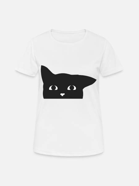 Katze - Dame T-shirt svedtransporterende - hvid