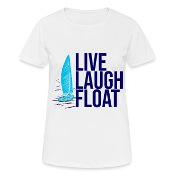 Segelboot Kapitän Spruch Zum Segeln - Frauen T-Shirt atmungsaktiv - Weiß - Vorne - AI Model Female 172 dark (172cm)