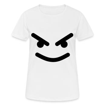 Idée de cadeau Grin Visage arrogant vilain - T-shirt respirant Femme - blanc - Devant - AI Model Female 172 dark (172cm)