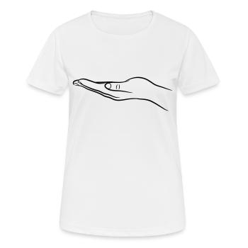 Prendre l'ouverture manuelle - T-shirt respirant Femme - blanc - Devant - AI Model Female 172 dark (172cm)
