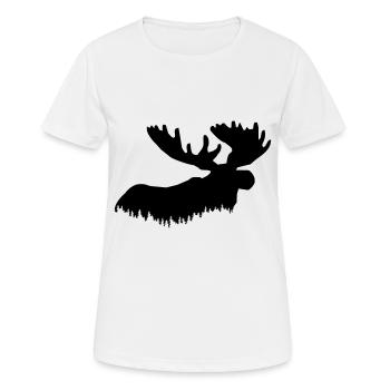Moose - Women's Breathable T-Shirt - white - Front - AI Model Female 172 dark (172cm)