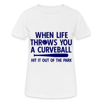 Baseball - Frauen T-Shirt atmungsaktiv - Weiß - Vorne - AI Model Female 172 dark (172cm)