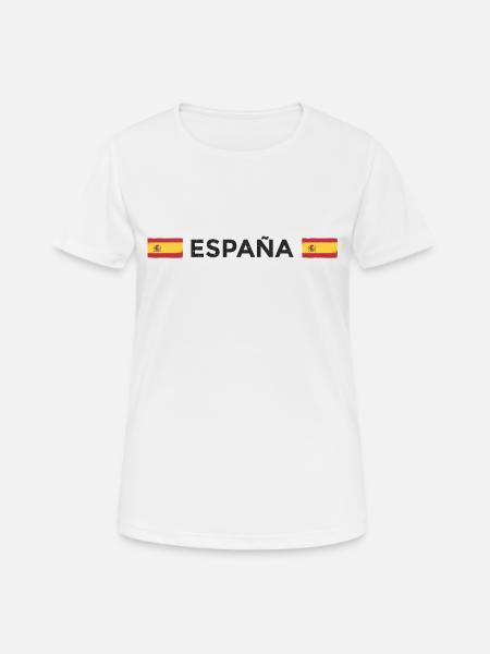 Spanien Fußball Trikot Spanische Flagge - Frauen T-Shirt atmungsaktiv - Weiß