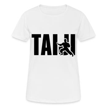 Taiji Tai Chi - Frauen T-Shirt atmungsaktiv - Weiß - Vorne - AI Model Female 172 dark (172cm)