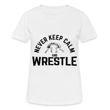 Grappling Martial Arts Wrestling - Frauen T-Shirt atmungsaktiv - Weiß - Vorne - AI Model Female 172 dark (172cm)