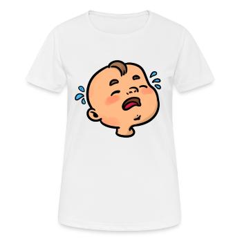 Crying Baby - Frauen T-Shirt atmungsaktiv - Weiß - Vorne - AI Model Female 172 dark (172cm)