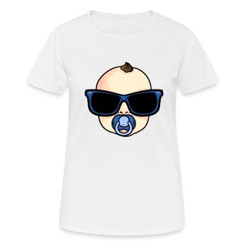 Cool Baby - Frauen T-Shirt atmungsaktiv - Weiß - Vorne - AI Model Female 172 dark (172cm)