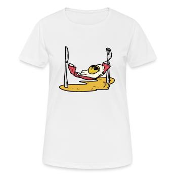 Sonnenbad spiegel Ei - Frauen T-Shirt atmungsaktiv - Weiß - Vorne - AI Model Female 172 dark (172cm)