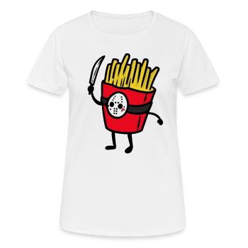 Tueur de frites - T-shirt respirant Femme - blanc - Devant - AI Model Female 172 dark (172cm)