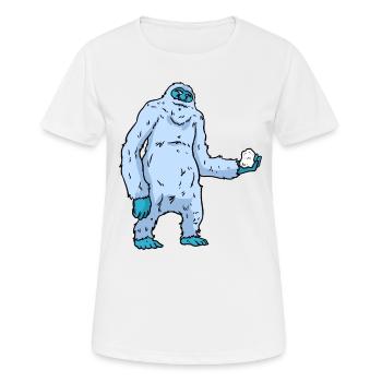 Yeti monster - Frauen T-Shirt atmungsaktiv - Weiß - Vorne - AI Model Female 172 dark (172cm)