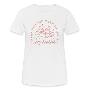 Demure cutesy bookish coquette rose aesthetic - T-shirt respirant Femme - blanc - Devant - AI Model Female 172 dark (172cm)