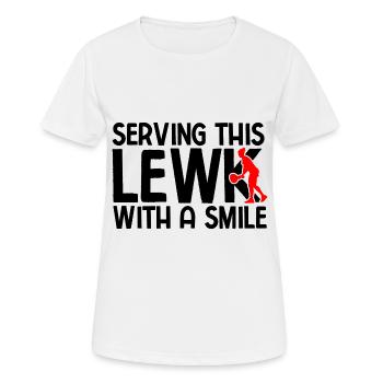 Tennisplatz Spruch Für Tennis - Frauen T-Shirt atmungsaktiv - Weiß - Vorne - AI Model Female 172 dark (172cm)