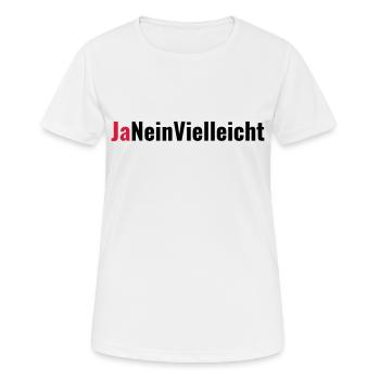 Yes No Maybe Marriage Proposal Gift - Women's Breathable T-Shirt - white - Front - AI Model Female 172 dark (172cm)