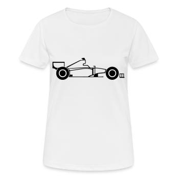 Rennwagen - Frauen T-Shirt atmungsaktiv - Weiß - Vorne - AI Model Female 172 dark (172cm)