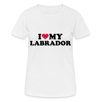 Labrador - Frauen T-Shirt atmungsaktiv - Weiß - Vorne - AI Model Female 172 dark (172cm)