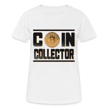Bitcoin - Coin Collector Bitcoinmünze - Frauen T-Shirt atmungsaktiv - Weiß - Vorne - AI Model Female 172 dark (172cm)
