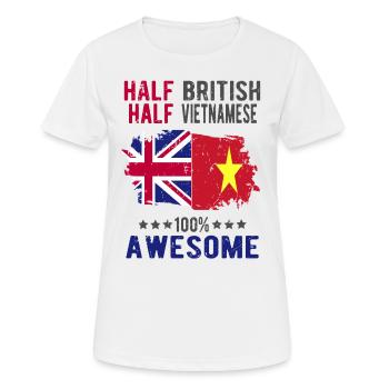 Half British Half Vietnamese - Women's Breathable T-Shirt - white - Front - AI Model Female 172 dark (172cm)