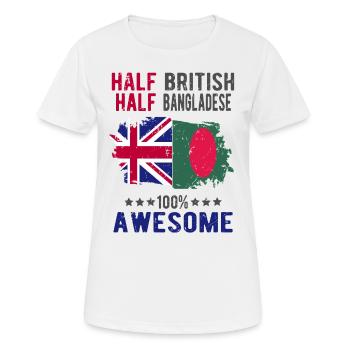 Moitié britannique moitié bangladais - T-shirt respirant Femme - blanc - Devant - AI Model Female 172 dark (172cm)