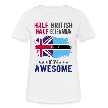 Moitié britannique moitié Batswana - T-shirt respirant Femme - blanc - Devant - AI Model Female 172 dark (172cm)