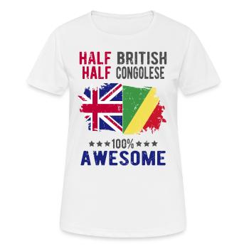 Moitié britannique moitié congolais - T-shirt respirant Femme - blanc - Devant - AI Model Female 172 dark (172cm)