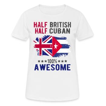 Moitié britannique moitié cubain - T-shirt respirant Femme - blanc - Devant - AI Model Female 172 dark (172cm)