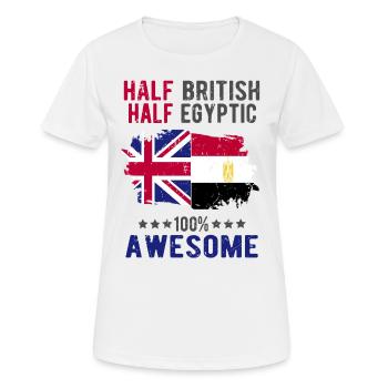 Moitié britannique moitié égyptien - T-shirt respirant Femme - blanc - Devant - AI Model Female 172 dark (172cm)
