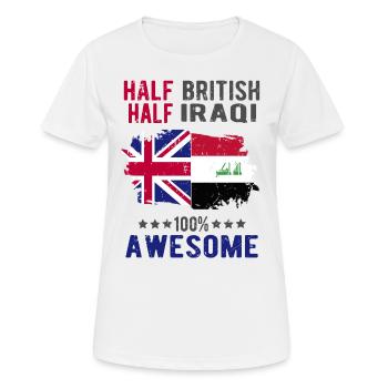 Half British Half Iraki - Women's Breathable T-Shirt - white - Front - AI Model Female 172 dark (172cm)