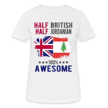 Halb Brite Halb Jordanier - Frauen T-Shirt atmungsaktiv - Weiß - Vorne - AI Model Female 172 dark (172cm)