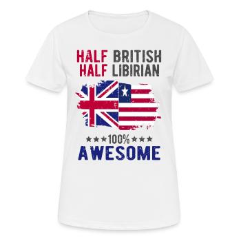 Halb Brite Halb Libyer - Frauen T-Shirt atmungsaktiv - Weiß - Vorne - AI Model Female 172 dark (172cm)