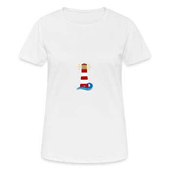 Leuchtturm - Frauen T-Shirt atmungsaktiv - Weiß - Vorne - AI Model Female 172 dark (172cm)