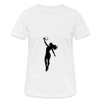 Volleyball Spielerin Symbol - Frauen T-Shirt atmungsaktiv - Weiß - Vorne - AI Model Female 172 dark (172cm)