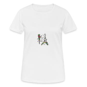 Paris in Farbe - Frauen T-Shirt atmungsaktiv - Weiß - Vorne - AI Model Female 172 dark (172cm)