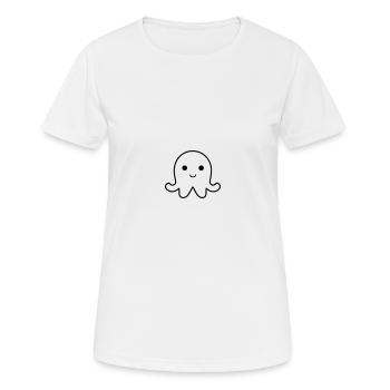 Krake - Frauen T-Shirt atmungsaktiv - Weiß - Vorne - AI Model Female 172 dark (172cm)