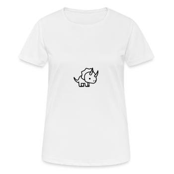 tricératops - T-shirt respirant Femme - blanc - Devant - AI Model Female 172 dark (172cm)