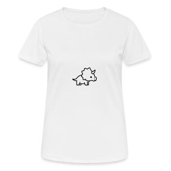tricératops - T-shirt respirant Femme - blanc - Devant - AI Model Female 172 dark (172cm)